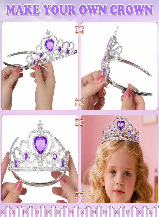 FEMBW 58PCS DIY Princess Fairy Wand Kit - 18 Wooden Wands, 18 Ribbons, 4 Gem Crowns, 6 Sheets Stickers, 12 Markers - Star, Heart, Moon, Crown, Butterfly, Flower Shapes - Birthday Craft Gift for Girls - Image 5